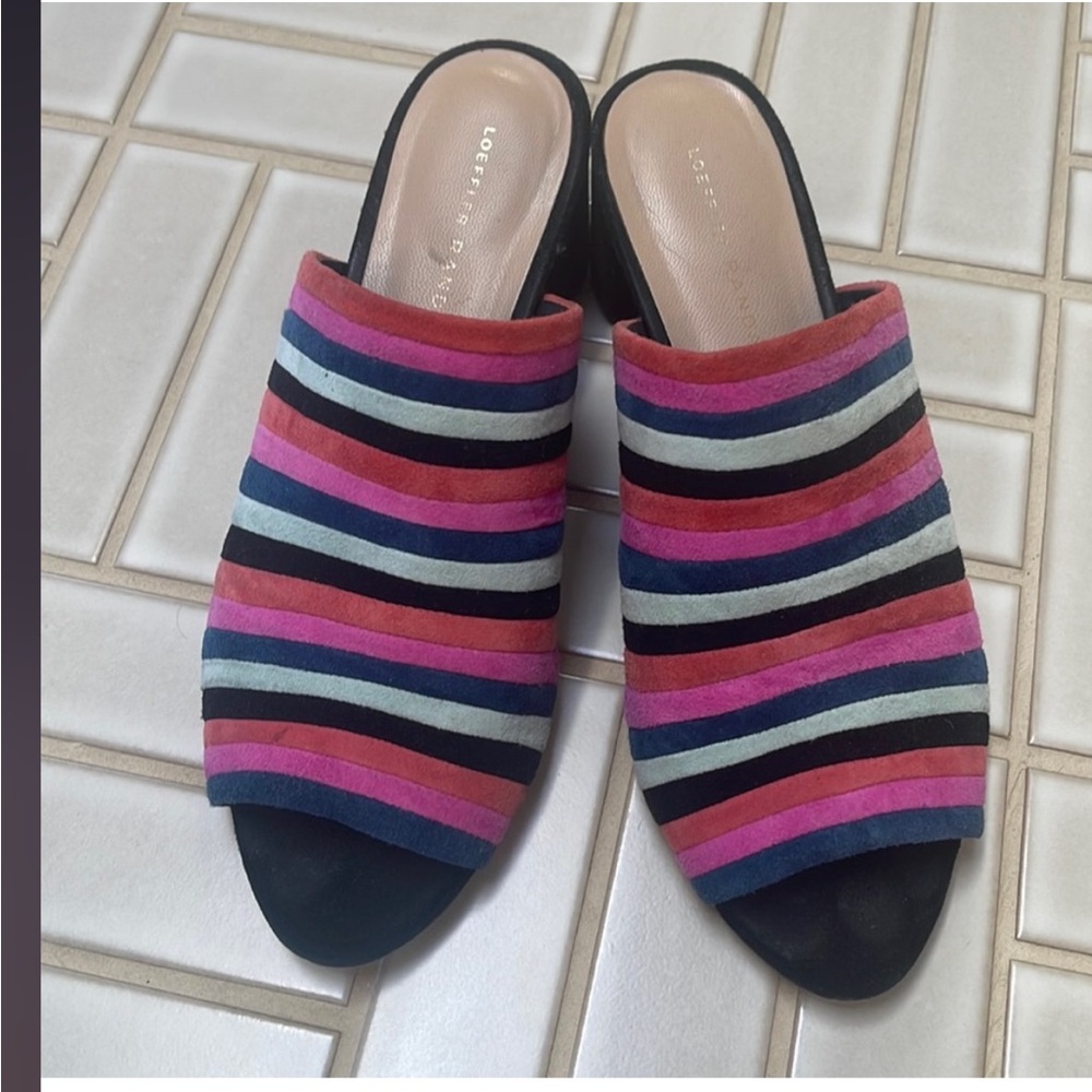 Loeffler Randall stripe mule. 8.5